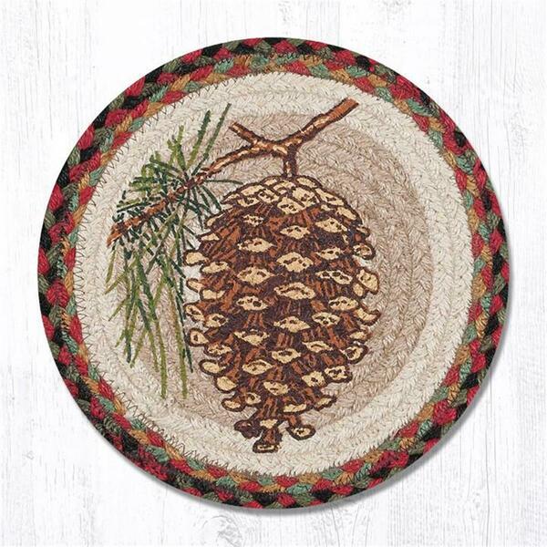 Capitol Importing Co 10 x 10 in. Pinecone Printed Round Swatch 80-081P
